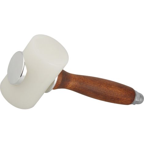Marteau en nylon et cuir en forme de T avec manche en bois, maillet à sculpter le cuir, outil d'artisanat (1/5)