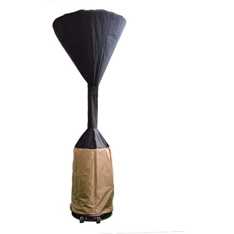 Sollbry Robuste und wasserabweisende Stand-Terrassenheizungsabdeckung für 86,5 cm runde Kuppel und 47 cm quadratische Basis, Schwarz/Camel (95"/241 cm hoch) (1/5)