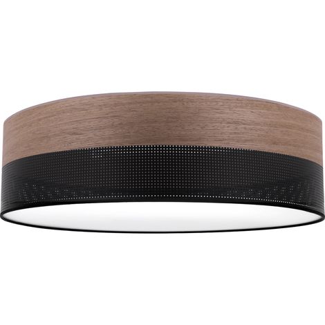 LÁMPARA DE TECHO DE PLEXI DE MADERA NEGRA 50CM NOGAL (1/5)