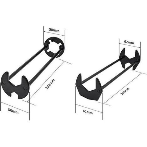 Clé À Quatre Griffes - Outil De Réparation Plomberie - Pour Robinet Évier Salle De Bain - 1 Pièce (1/5)