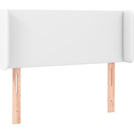 Tête de lit,Panneau décoratif avec oreilles Blanc 103x16x78/88 cm Similicuir CFW8988707 (1/5)