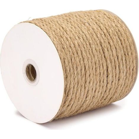 Corde Jute - 12 mm x 10 m - Pour Bricolage Jardinage Décoration Artisanat - Naturelle Torsadée (1/5)