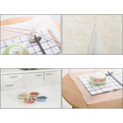 Couvercle alimentaire pliable en filet, tente pliante, dôme en filet, parapluie, couverture alimentaire de pique-nique (1/5)