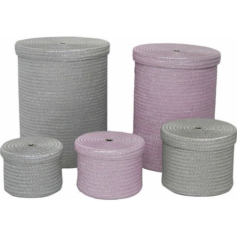 Korbset 5 PP 42x42x52.5 Rosenmaterial PP Farbe Multicolor -Familie Copping Details (1/5)