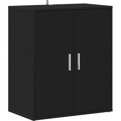 Maison Exclusive - Scarpiera Nera 60x35x70 cm in Truciolato (1/4)