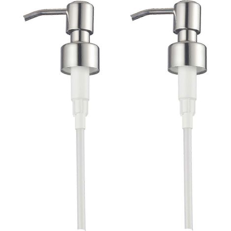 Pompe de rechange en acier inoxydable pour distributeurs de savon liquide (lot de 2) (1/4)
