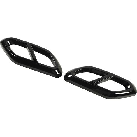 1 paire de caches d'échappement décoratifs et robustes pour Mercedes-Benz GLC X254 AMG Line, noir brillant. (1/5)