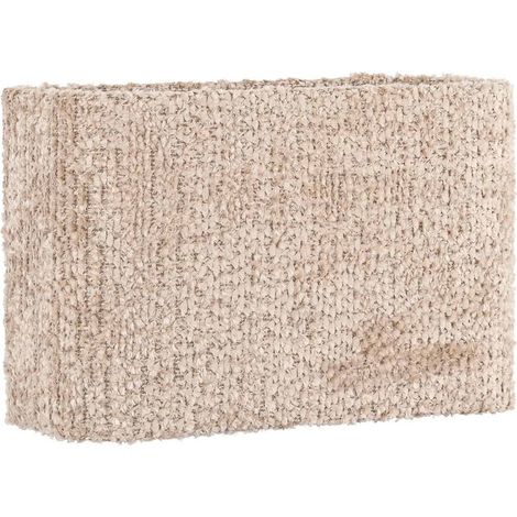 abat jour beige rectangulaire effet tissu élégant pour décoration chaleureuse - beige effet tissu bouclé (1/5)