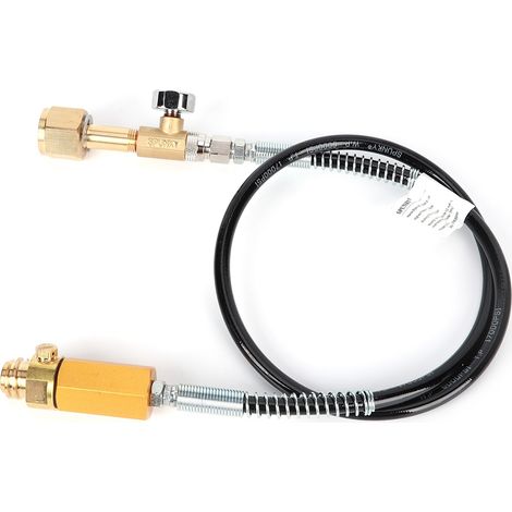 Ortviai Tuyau Haute Pression pour Sodastream – 36 pouces, Manomètre 3000 psi, Raccord CGA320, Noir (1/3)