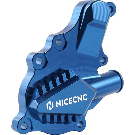 Wasserpumpenabdeckung, CNC-bearbeitet, Wärmeableitungsdesign, Blau (1/2)