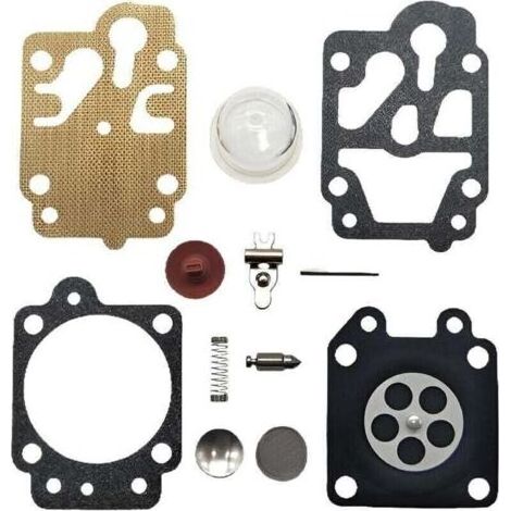 Joint de carburateur et kit de diaphragme pour carburateur, Kit de Rparation Membrane Remplac Carburateurs Dbroussailleuse,Valve de Lampe d\'amorce de kit de rparation de carburateur (1/4)
