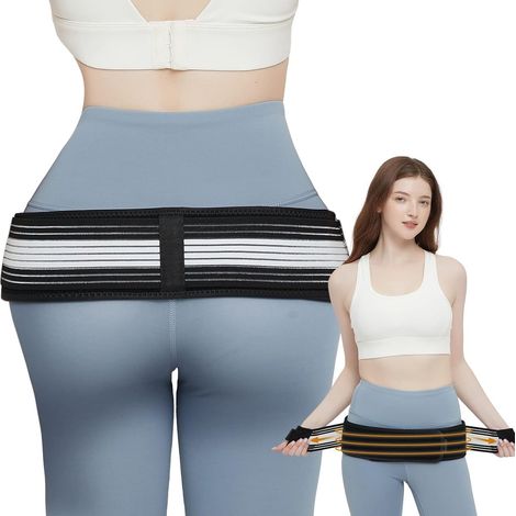 Ceinture pelvienne ajustable pour articulation sacro iliaque, soutien du bassin et du bas du dos (1/5)