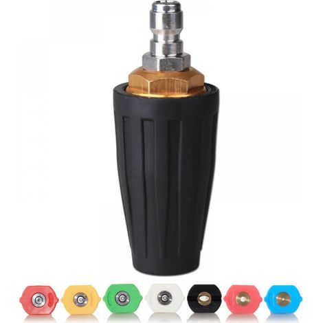 Buse Turbo - 35 mm - 4000 Psi - Pour Nettoyeur Haute Pression - 7 Pointes Rotatives - Kit Complet (1/5)