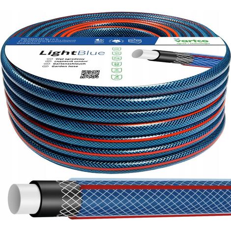 Vartco Manguera de riego 30m azul claro transparente flexible