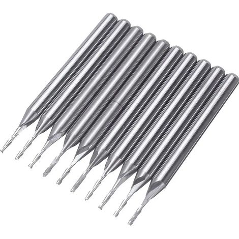 Satz mit 10 1/8-Zoll-Hartmetall-Fräsern für CNC-Maschinen – Spiralfräser, präzise, langlebig & für verschiedene Materialien (1/5)