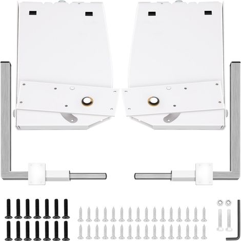 Kit Mécanisme de Montage Mural à Ressort, Capacité de Charge Robuste 450 kg, Kit de Bricolage Quincaillerie Support de Lit pour Largeur de 1,2 à 1,8 m Lit Murphy, Lit King Queen Vertical, Blanc (1/5)