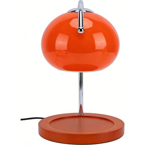 Chauffe-bougie en verre, lampe rétro réglable, brûleur électrique pour bougies parfumées avec ampoule, idéal pour la décoration intérieure et les cadeaux de pendaison de crémaillère. Orange, prise bri (1/3)