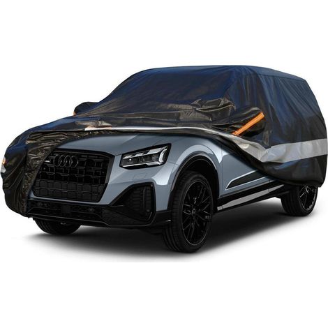 10-Schicht Autoabdeckung Wasserdicht Atmungsaktiv für Audi Q2 (2016-2023) Schwarz (1/5)