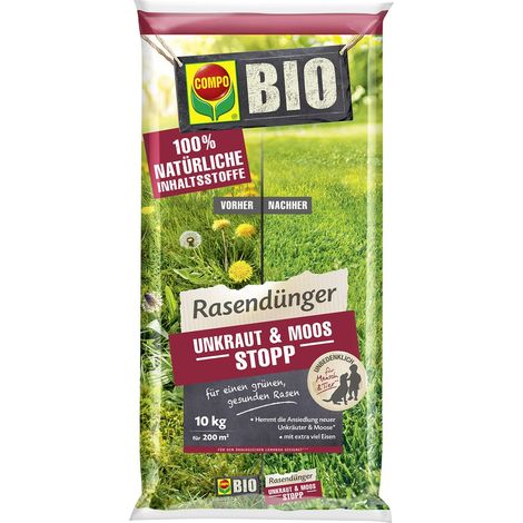 COMPO BIO Rasendünger Unkraut Unkraut & Moos Stopp 10 kg