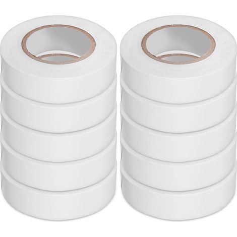 Ruban adhésif électrique en PVC, 10 rouleaux, 20 mètres, résistant à (1/5)