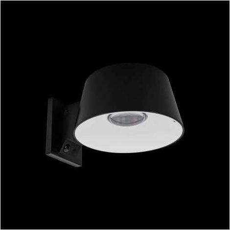 Aplique solar pared 1000lm 4000k ip54 negro ASLO