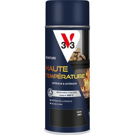 Peinture haute température V33 Noir mat 400 ML