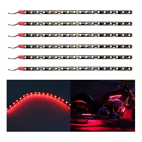 Rouge 5050 18SMD LED DC 12V Bande étanche sous la Caisse pour Motos Bateau Atmosphère Décoration Lumière Flexible Connectable (1/5)