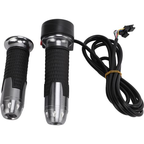 Poignée de Commande Twist pour Véhicules Électriques 12V-99V, Accessoires Moto/Vélo Électrique, Sans Affichage 3 Vitesses, Gris (1/5)