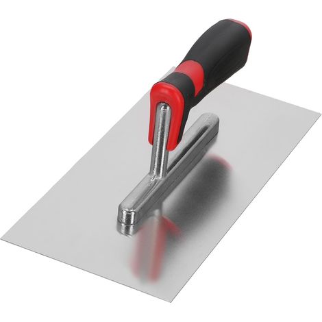 1 - Truelle De Lissage - Acier Inoxydable - Pose De Carrelage Et Plâtrerie - Poignée Ergonomique Antidérapante - Pour Rénovation Et Construction - Gris - 27x13cm (1/5)