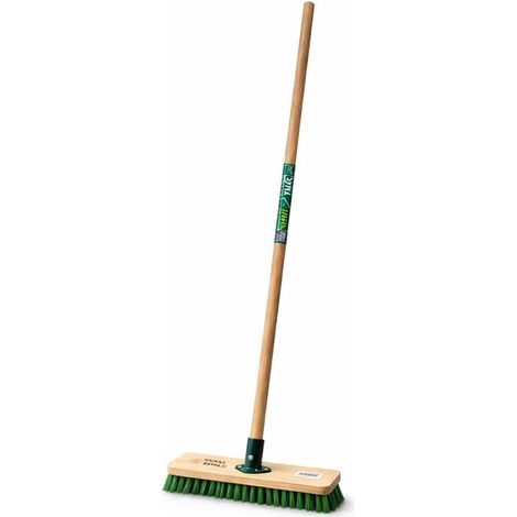 Brosse à mousse et carrelage 28 cm - Balai à mousse avec manche 120 cm - Brosse à récurer - Balais - Brosse à mauvaises herbes - Brosse dure - Brosse à récurer les sols (1/3)