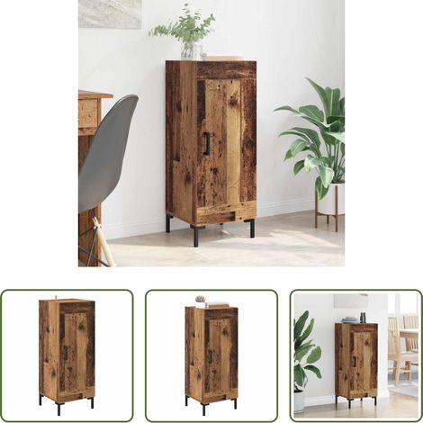 vidaXL Eisenbeine -  Sideboard Olden Altholz 34,5 x 34 x 90 cm Verbundholz und Eisen (1/5)