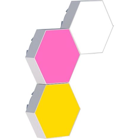 Trois panneaux lumineux hexagonaux - Bandes lumineuses LED hexagonales KLB (1/5)