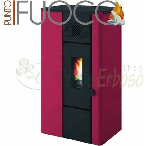 Noa - Stufa a pellet da 6.3 Kw rossa