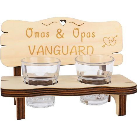 Regalos para abuelos: banco pequeño de madera con nombre y frase grabados. Idea de regalo. (1/5)