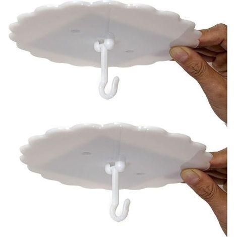 Lot de 2 crochets pour moustiquaire de plafond – Fixation solide avec vis en fer – Ruban adhésif double face – Pour moustiquaires dôme (1/5)