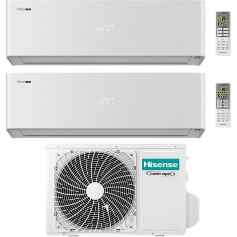 Hisense Climatizzatore Energy Pro X Dual Split 9+9 con 2AMW35U4RGC Inverter Wi-Fi R-32 Classe A++