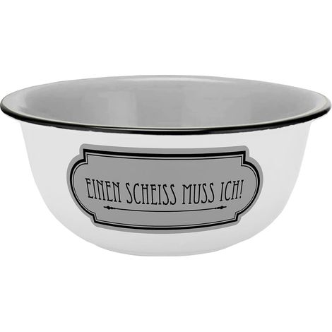 Bol à céréales en porcelaine Inscription en allemand Ein en Scheiss muss ich