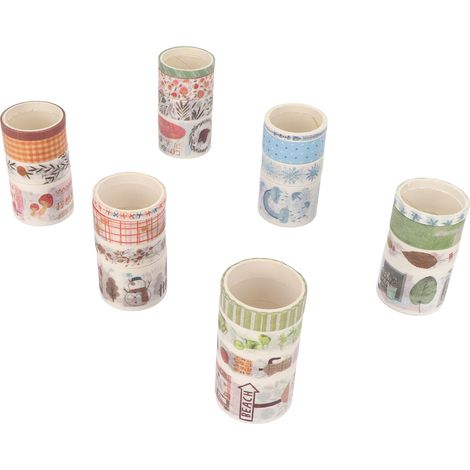 Ruban adhésif décoratif Washi Tape, série Collage Element, pour carnet/crayon DIY (1/5)