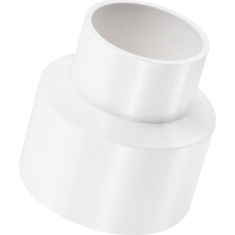 Raccord réducteur en PVC, 75 mm x 50 mm, raccord de tuyau réducteur de conduit pour construction d'approvisionnement en eau, 1 pièce et blanc (1/5)