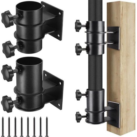 Support de parasol avec pince (lot de 2), fixation robuste pour balcon ou cour.-x (1/5)