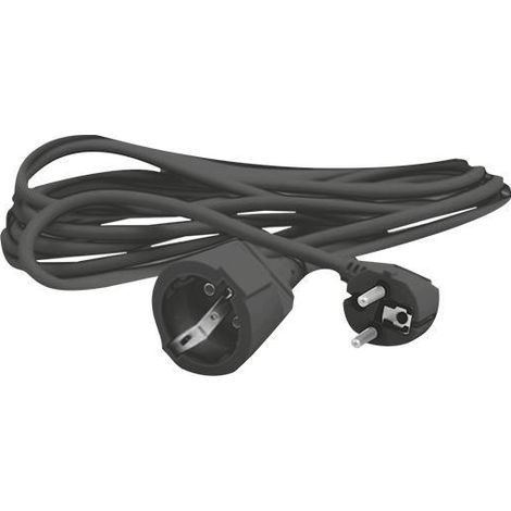 Silver-electronics Prolunga Elettrica Schuko 10m Nera