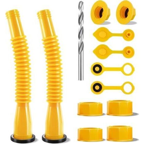 FENOPLASTICAKit de remplacement pour embout de bidon d'essence - avec embout flexible et bouchon de ventilation (1/4)