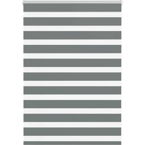 Doppelrollo Dunkelgrau 100x100 cm Stoffbreite 95,9 cm Polyester