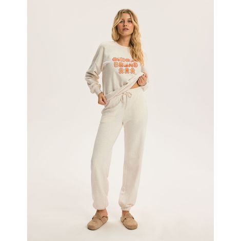 Lange Damen-Jogginghose von Bloovii in Zimtbraun Beige M (1/4)