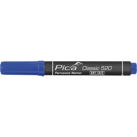 PICA Classic Permanent Marker, 520/41/SB, Rundspitze, blau