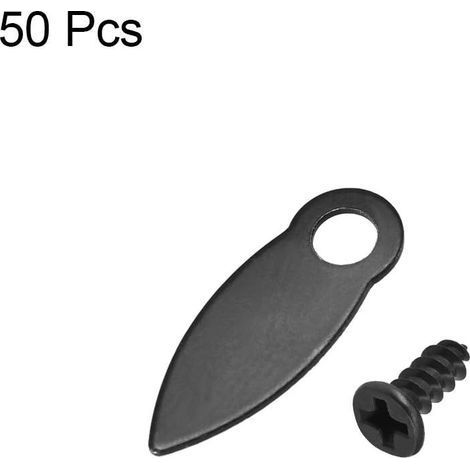 Cadre Tournant Bouton 3/5" Métal avec Vis pour Suspendu Images Photos Dessins et Affiches 50Pcs Noir (1/5)