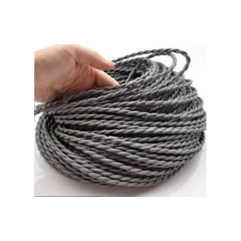Draht geflochten grau Vintage retro-Look Stoff (per Meter) 2