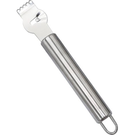 BEBUSINGOTO Zitronenschäler, professioneller Zitronenschäler mit Zimtmesser, Zitronenschneider aus Edelstahl für Cocktails, Zitronen, Küchenutensil (Edelstahlgriff, 16,5 cm) (1/5)