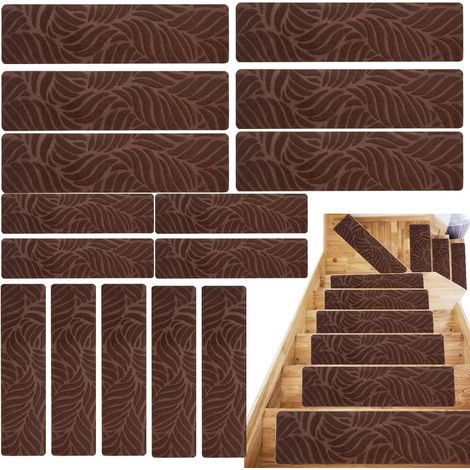 Tapis De Marche D'Escalier Revêtement Antidérapant Adhésif Réutilisable 15 Pièces Protège-marches Souples Antidérapants pour Seniors Animaux Chiens Garage (1/5)