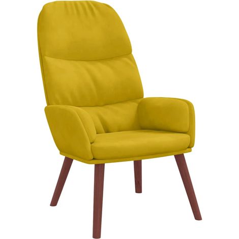 Maison Exclusive - Poltrona Relax Giallo in Velluto (1/5)